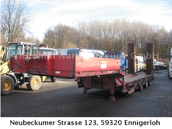 Müller-Mitteltal TS3 3 achsen hydraulische Rampen TÜV/ SP  - Låg lastare semitrailer