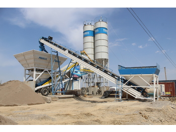 PROMAX Mobile Concrete Batching Plant M100-TWN(100M3/H) - Betongfabrik