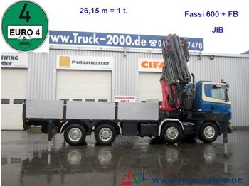 Flakbil Scania R 420 Fassi 600 60 T/M+Jib*Seilwind+FB*Euro4: bild 1
