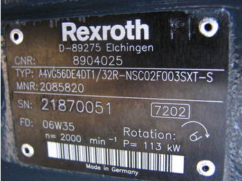 Rexroth A4VG56DE4DT1/32R-NSC02F003SXT-S - Hydraulpump