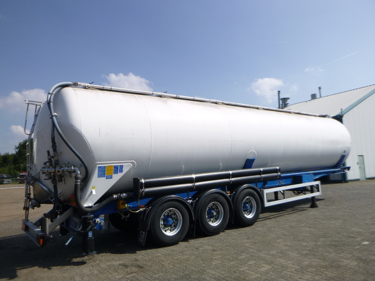 Tanktrailer för transportering mjöl Feldbinder Powder tank alu 63 m3 / 1 comp (tipping): bild 4