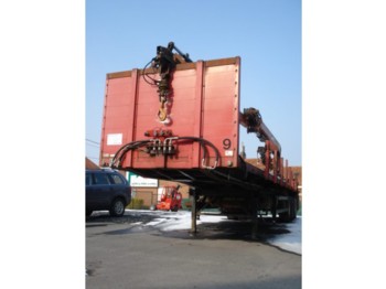 AUGUST SCHMIDT flat bed crane trailer - Flaktrailer
