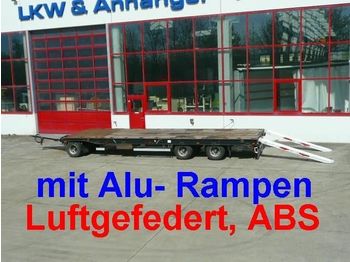 Hoffmann 3 Achs Plato  Tieflader  Anhänger mit Alu  Rampen - Låg lastare trailer