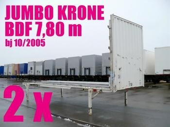 Krone WECHSELBRÜCKE PLATEAU JUMBO 7,80 2 x - Växelflak/ Container